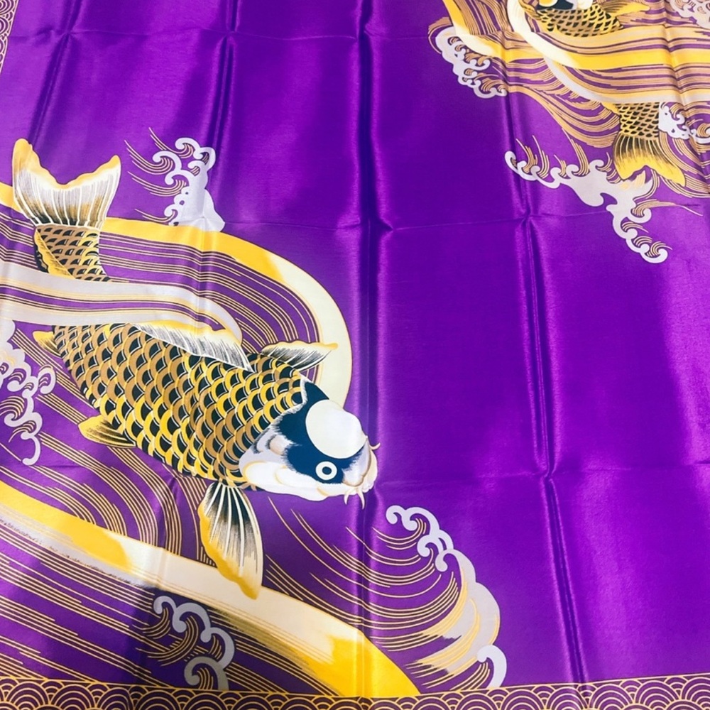 Purple and Gold Koi Fish Aquarium Background